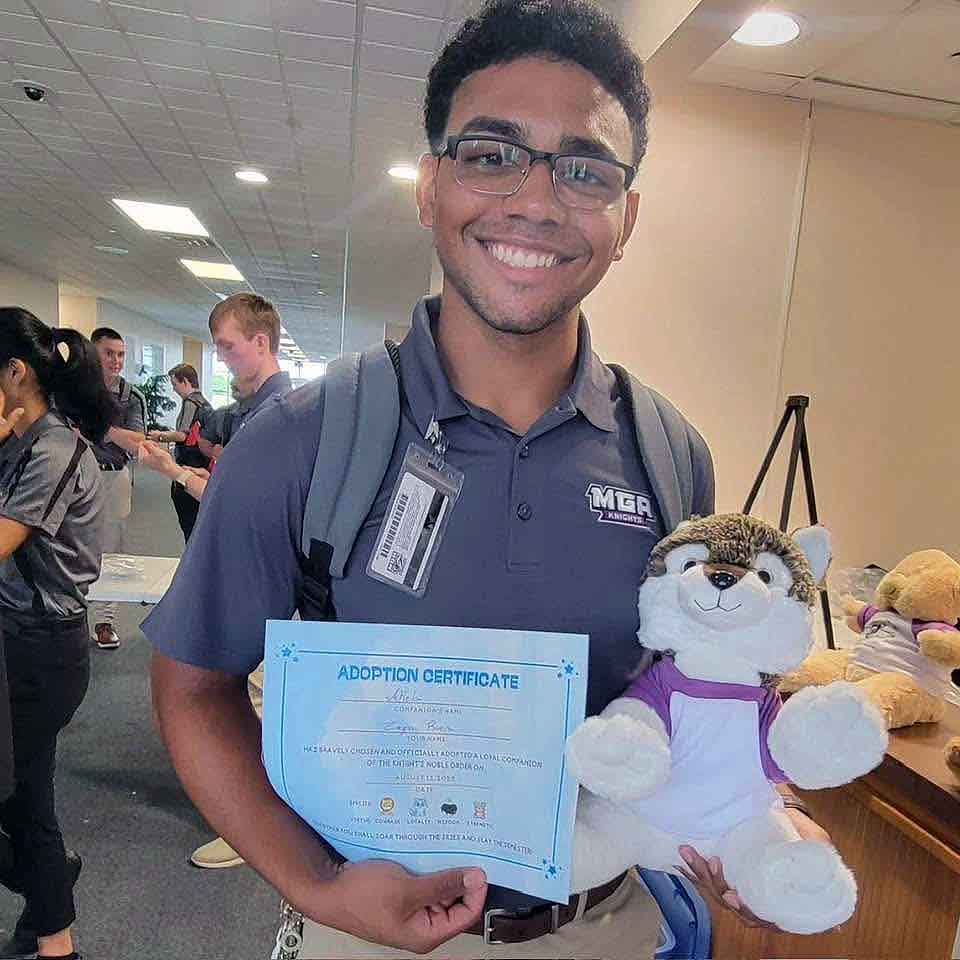 Zayron G. Rivera Alvarez at a Student Life event on MGA's Eastman Campus